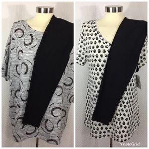 Lularoe L Paw Christy & Baseball Irma & Leggings